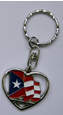 Puertorican flag keychain in the shape of a Heart, Puertorican Flag